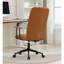 Chaise de bureau en cuir de polyuréthane brun