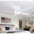 41" 5-blade Flush Mount Indoor Ceiling Fan With Light And Remote/app Control-710461773