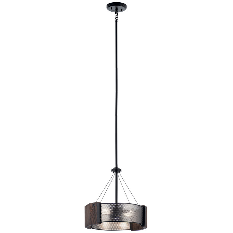 Luminaire suspendu cylindrique unique à 2 lumières Korben