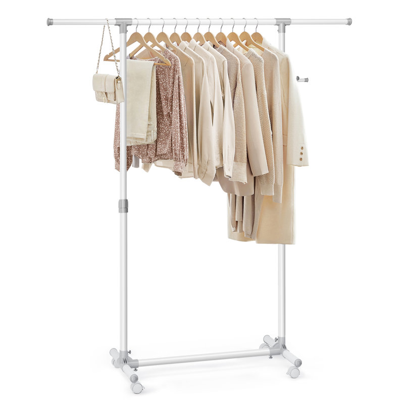 Adjustable Rolling Clothing Rack