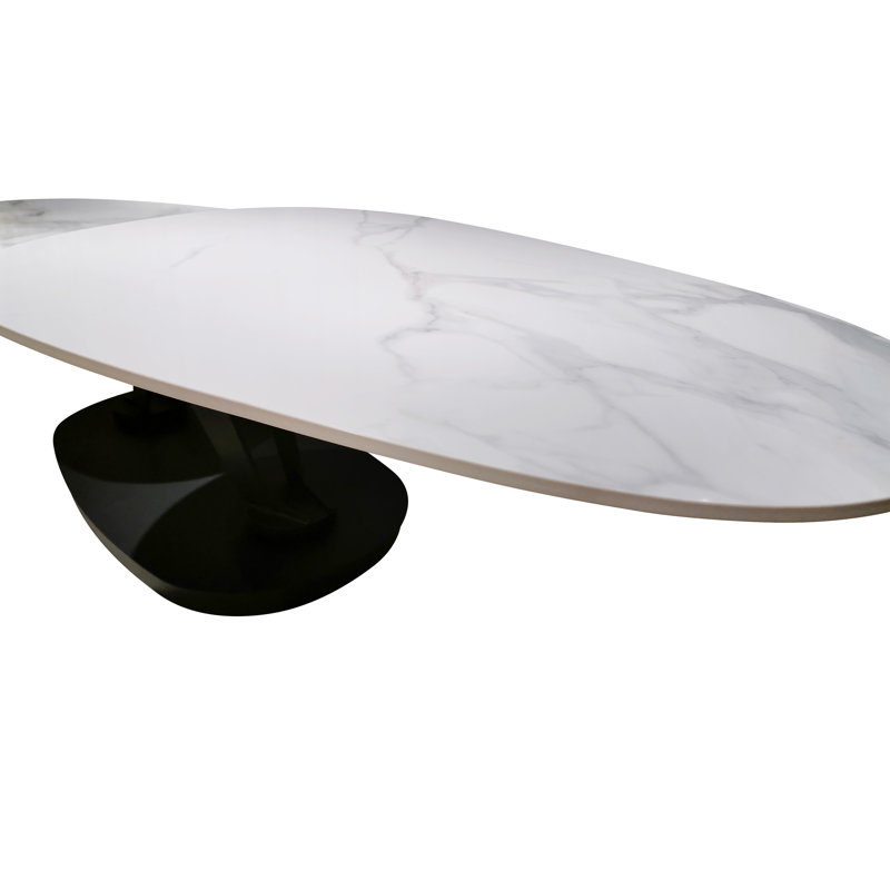 Table basse à piédestal Sirley, Blanc