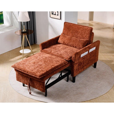 Canapé-lit simple 32,28 po / fauteuil-lit escamotable en chenille