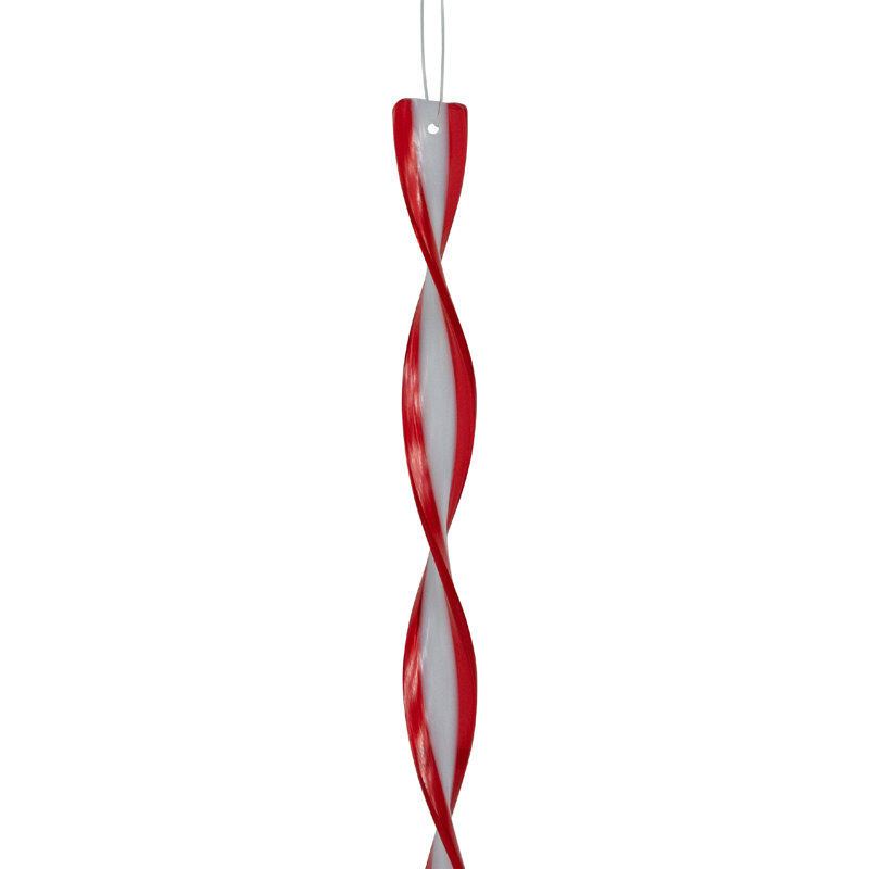 8'' Holiday Shaped Ornament, Rouge / blanc