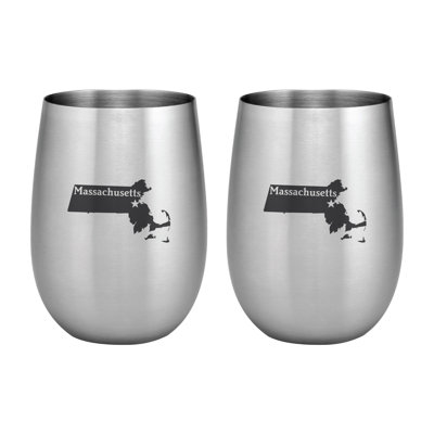 Macey 20oz. Stainless Steel Wine Glass Set