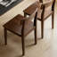 Chaise en bois massif noyer noir moderne