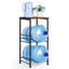 Support pour bidon d'eau à 2 niveaux 5 gallons avec tablettes supérieures Support pour distributeur d'eau 5 gallons, brun-1004783454