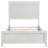 Inverness Distressed White Queen Upholstered Panel Bed