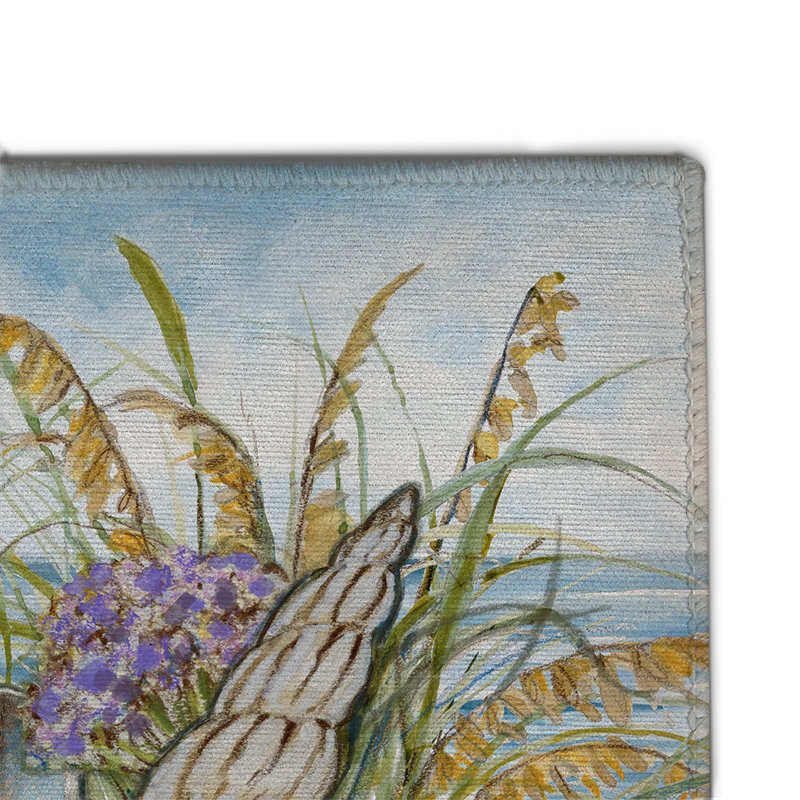 Shells By The Sea Chenille Indoor Rug, Rectangle 5' x 7'