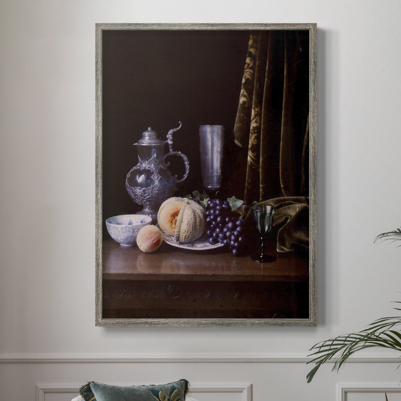 «Moody Still Life III», reproduction encadrée - bois massif, H 21 po x l 17 po