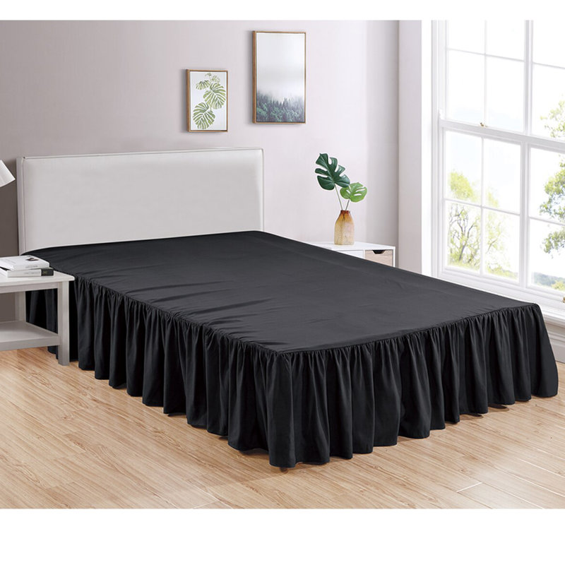 Bedskirt 4 Bed Skirt, Twin, Black