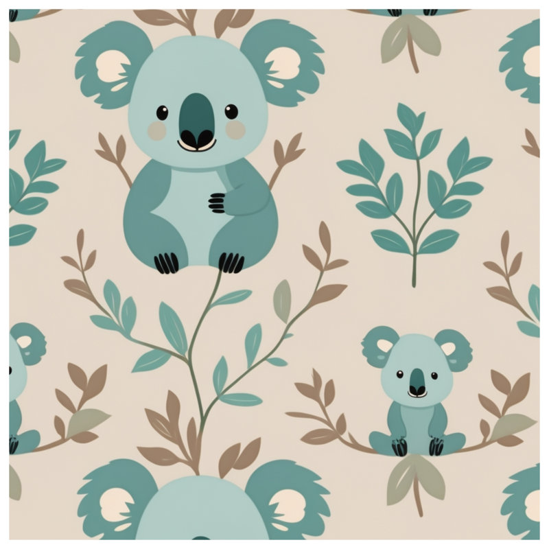 Koala Leaf Pattern Blankets, 60in W x 80in H