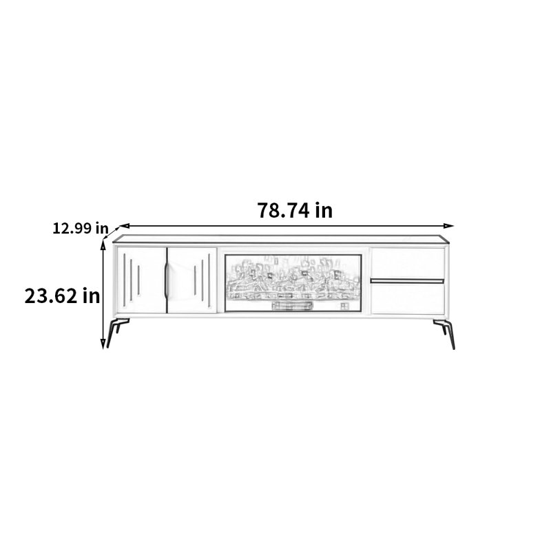 Modern Electronic Fireplace TV Cabinet