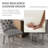 Velvet Fabric Upholstered Dining Chairs Set of 4 with Sliver Legs,Gray-477584241-477584249