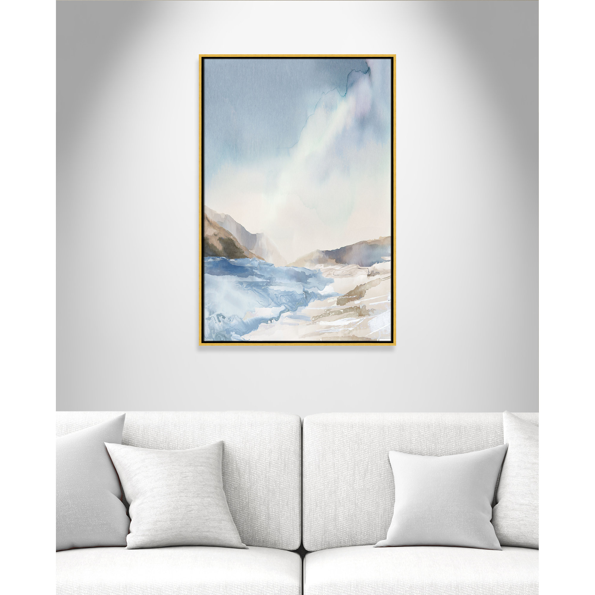 Mystic Shores Print by Mystic Shores, 37.5" H x 25.5" W, Gold
