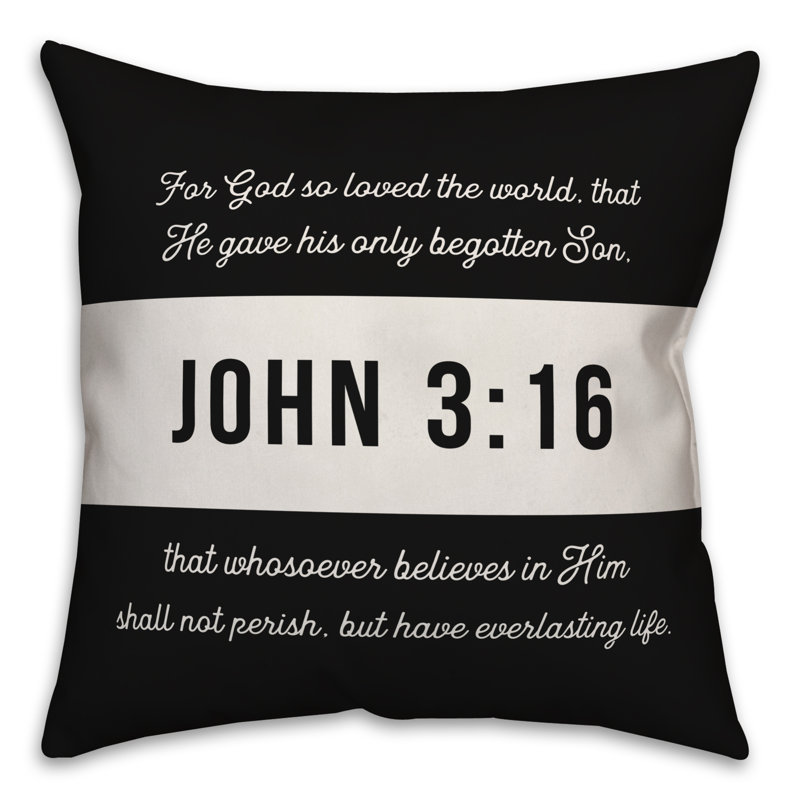  John 3:16 Square Throw Pillow