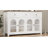 Bonnetta 55.1"W Modern Buffet Sideboard with Fluted Doors – Storage Cabinet with Drawers & Adjustable Shelves, Coffee Bar Console Table, Credenza for Living Room, Dining Room, Kitchen-329747433