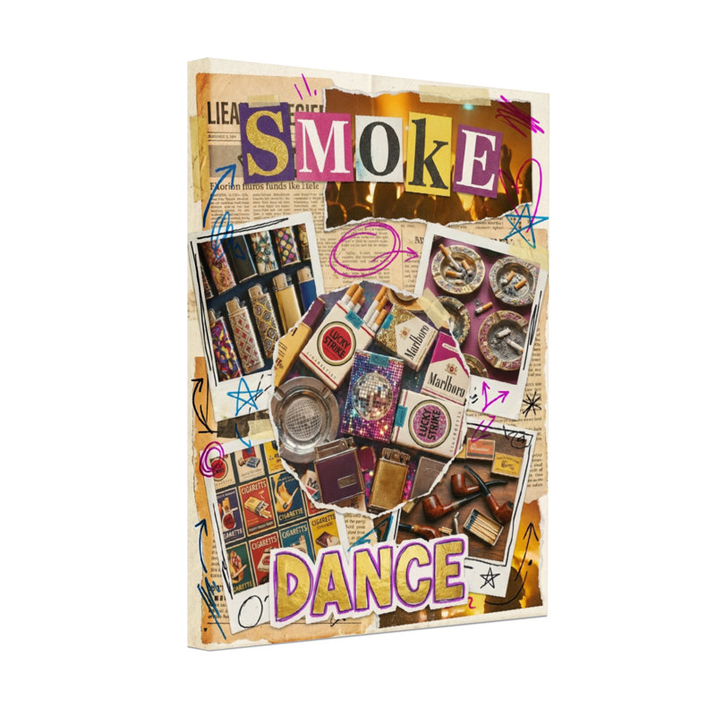 Collage de mode, reproduction d'art, H 18 po x l 12 po