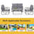 Golena 4 - Person Patio Conversation Set with Cushions