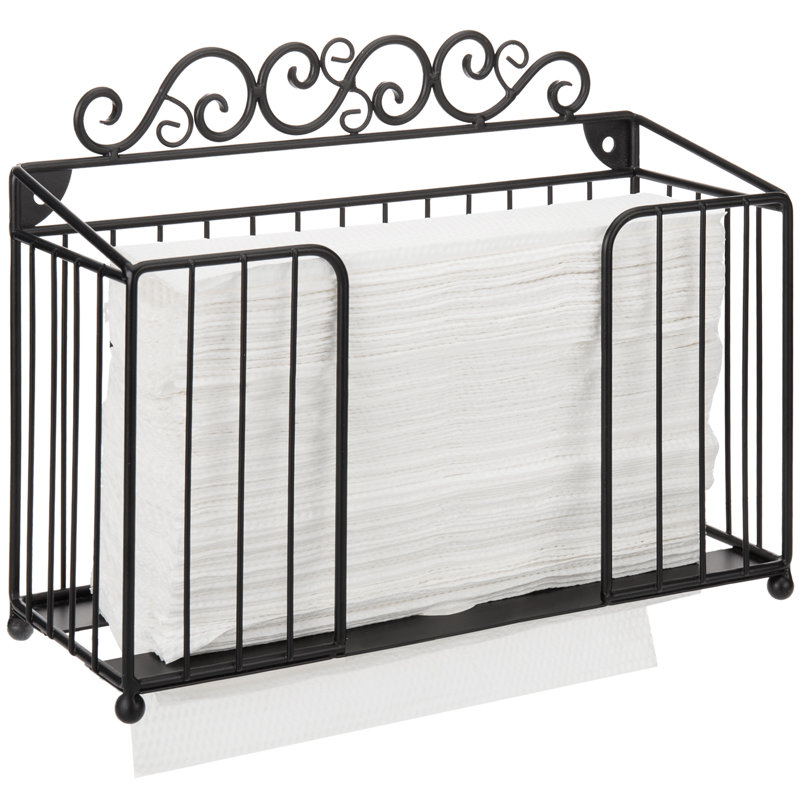 Iron Paper Towel Holder, Black