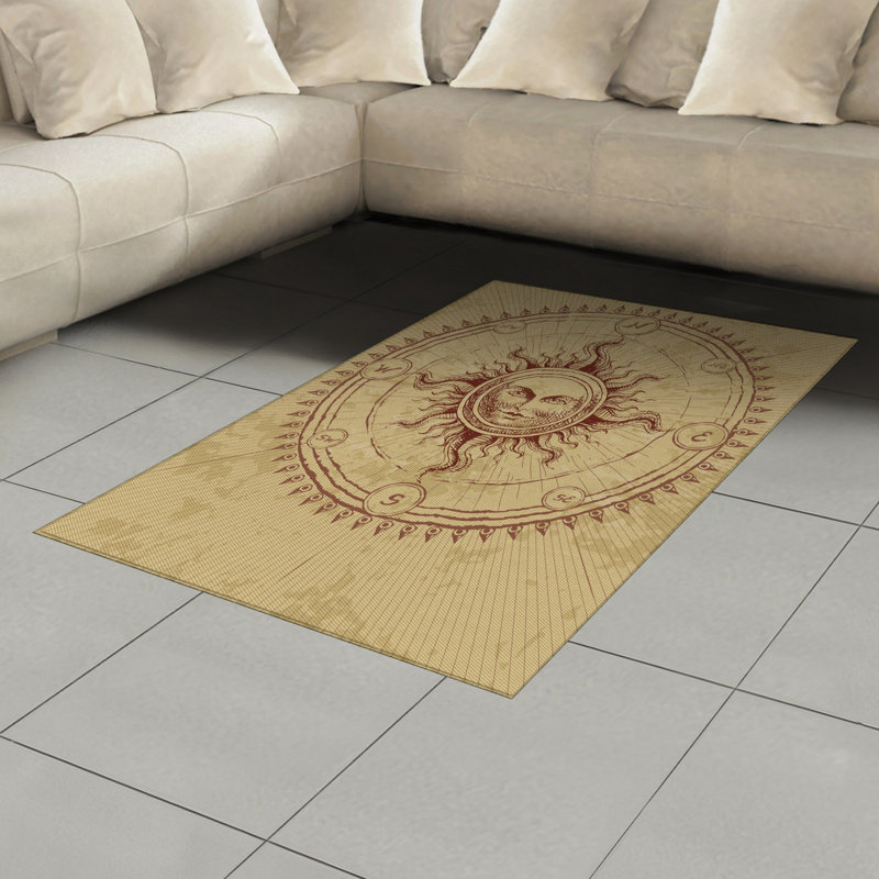 Vintage High Density Long Fiber Poly Threads Decorative Area Rug Carpet, Rectangle 4' x 5'8"