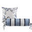 Couvre-lit 5 pièces - bleu marine. Moderne. Bleu marine foncé, bleu poussiéreux. L 102 po x L 118 po 2 taies décoratives, coussins décoratifs. Lavable à la machine. Paisley.-121405683-121405685