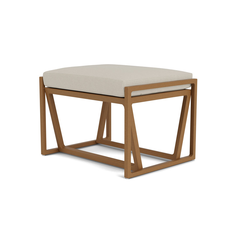 Summit Outdoor Ottoman, Hickory, Fife Fog