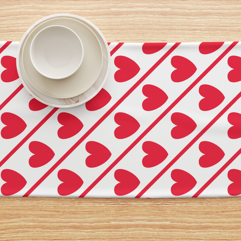 Esparza Geometric Valentine's Day Table Runner, 108" L x 14" D