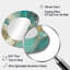 Golden Hour In Turquoise Waves III - Miroir mural moderne abstrait aux formes asymétriques-107229707