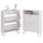 Modern 12 Pair Shoe Storage Cabinet with 2 Drawers,White Shoe Entryway Cabinet with Adjustable Shelves-980882356