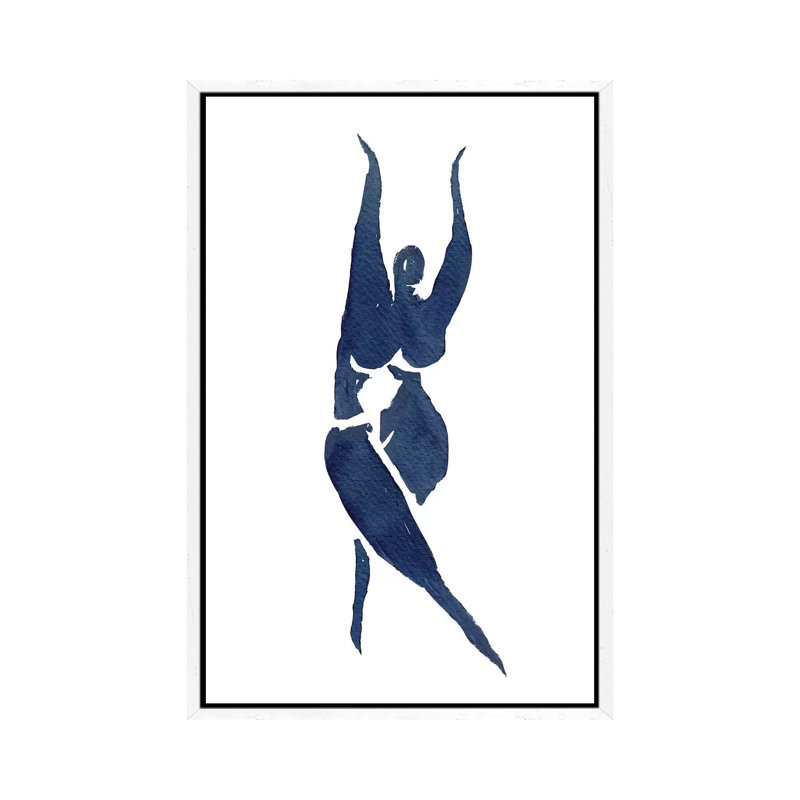 La Danse by Mike Koubou - Print on Canvas, White Framed, 152.4cm H x 101.6cm W x 3.81cm D