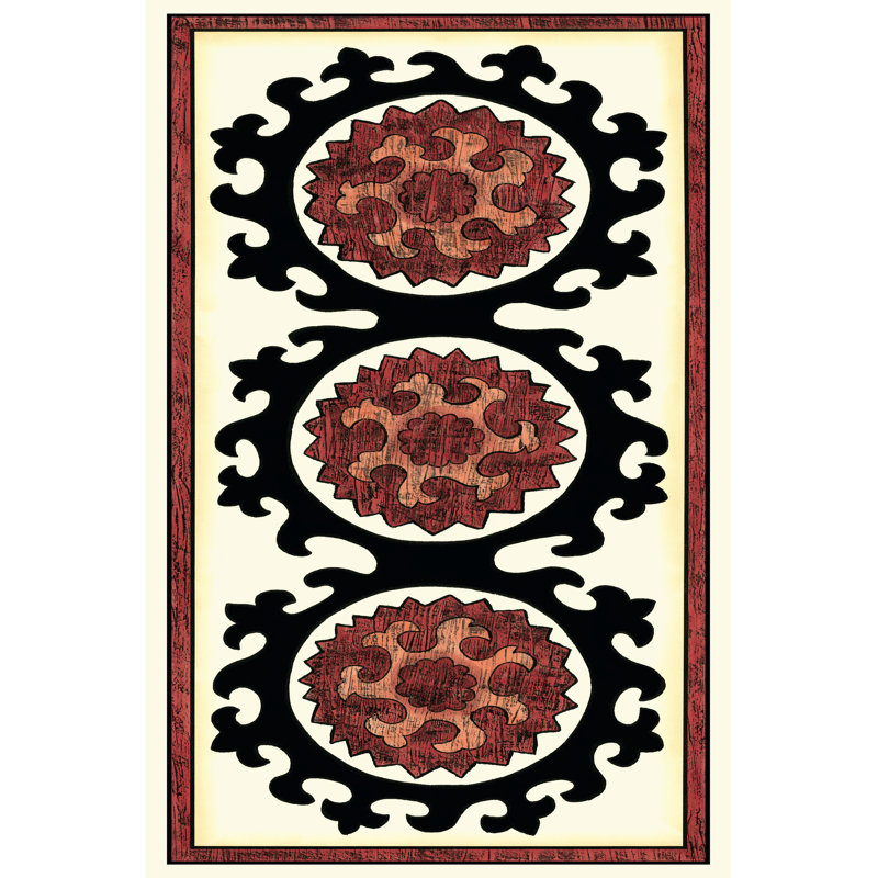 Suzani Panel IV - Wrapped Canvas Print, 46cm H x 30cm W x 3.8cm D