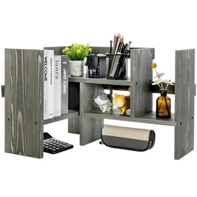 Solid Wood Stackable Desk Organizer