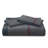 Marina Decoration Home Bedding Ensemble Bedroom Cooling Bedsheet Soft Deep Pocket 4 Piece Rayon from Bamboo Printed Fitted Sheet Duvet Cover Set with Corner Tie, Modern Grey Tartan Pattern King Size-2010469226
