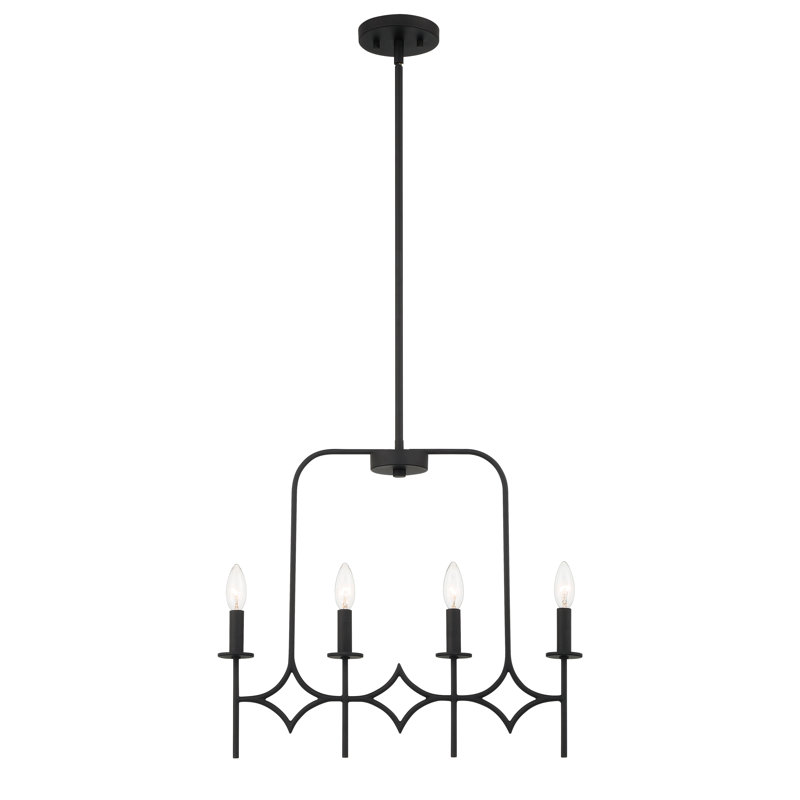 Luminaire suspendu pour îlot de cuisine 4 lumières Jeiren
