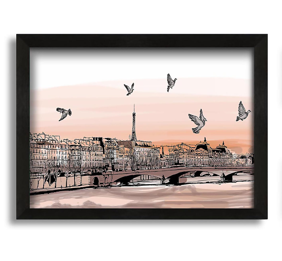 Gerahmtes Leinwandbild Eiffel Tower France 10, Kunstdruck