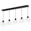 Luminaire suspendu linéaire noir mat 5 lumières-516236090