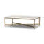 HAMMERED IRON Marble Coffee Table-711199572