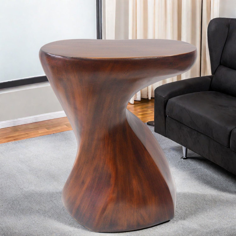 Tables de bout torsadées modernes, MGO brun antique, table d'appoint portable pour la maison, Brun * brun