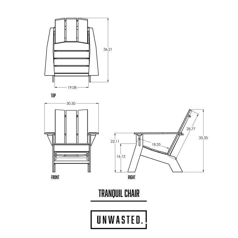Chaise Adirondack en plastique
