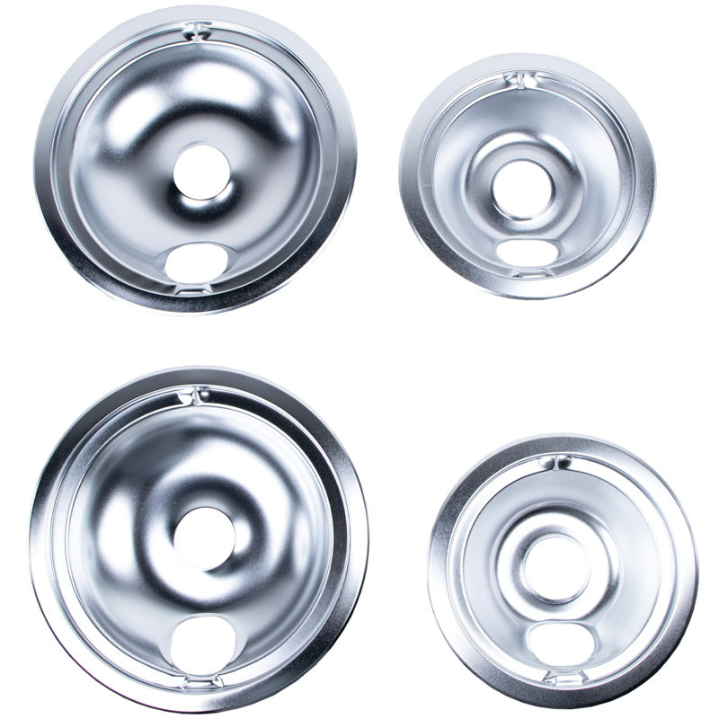 Certified Appliances Universal Range Drip Pan, Silver, 2.8" H x 10" W x 10.1" D