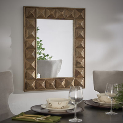 Ambr Wood Flat Wall Mirror