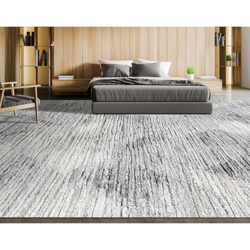 Wool Abstract Area Rug, Rectangle 8' x 10'