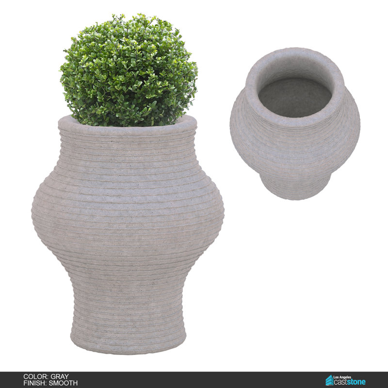 Jardinière Asta, Gris lisse
