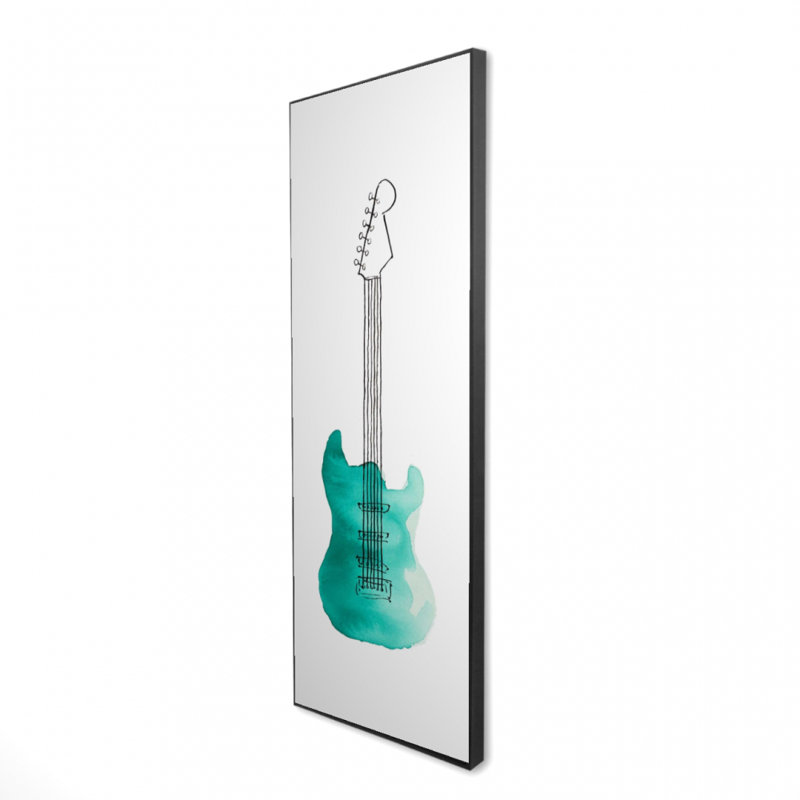 "Guitare électrique turquoise" sur toile