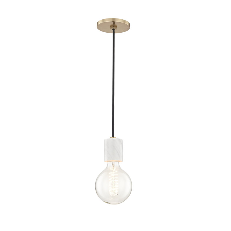 Luminaire suspendu à 1 lumière Asime, Laiton vieilli