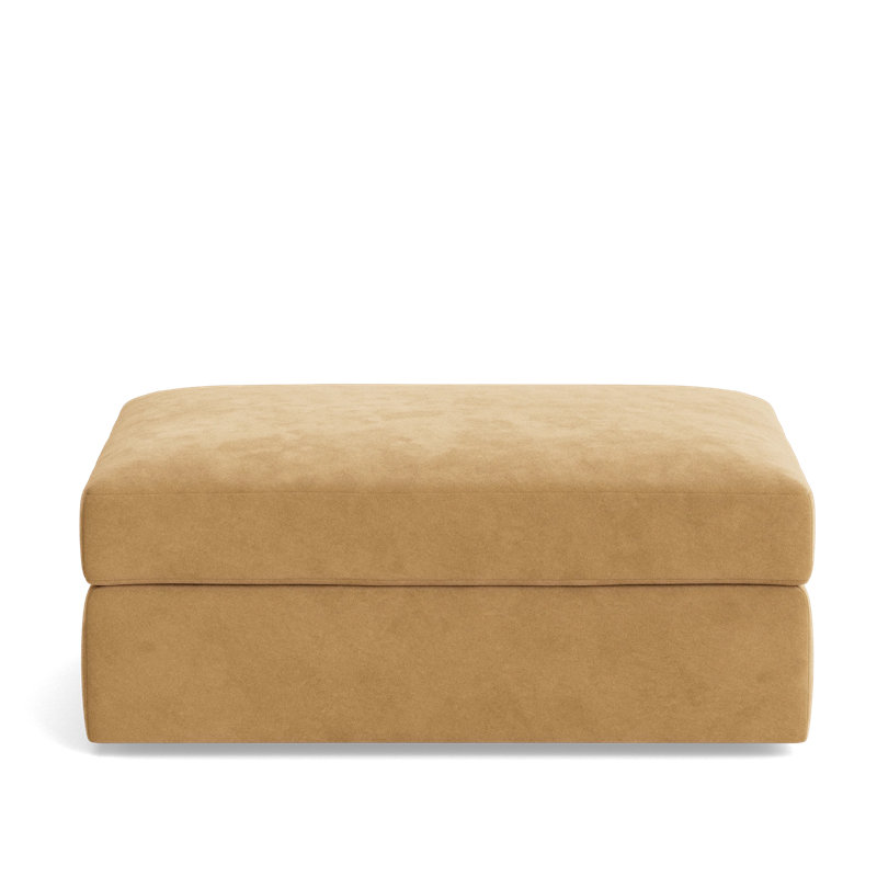 The OG Ottoman, Performance Velvet - Nutmeg