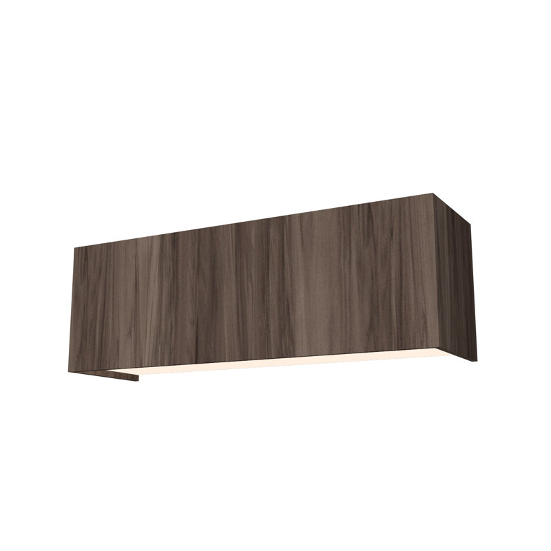Clean 1 - Light Flush Mounted Sconce, American Walnut