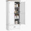 Armoire de rangement pour garde-manger de 69 po de hauteur, armoire de rangement autoportante Farmhouse avec 2 portes, tiroir et tablettes-302404854