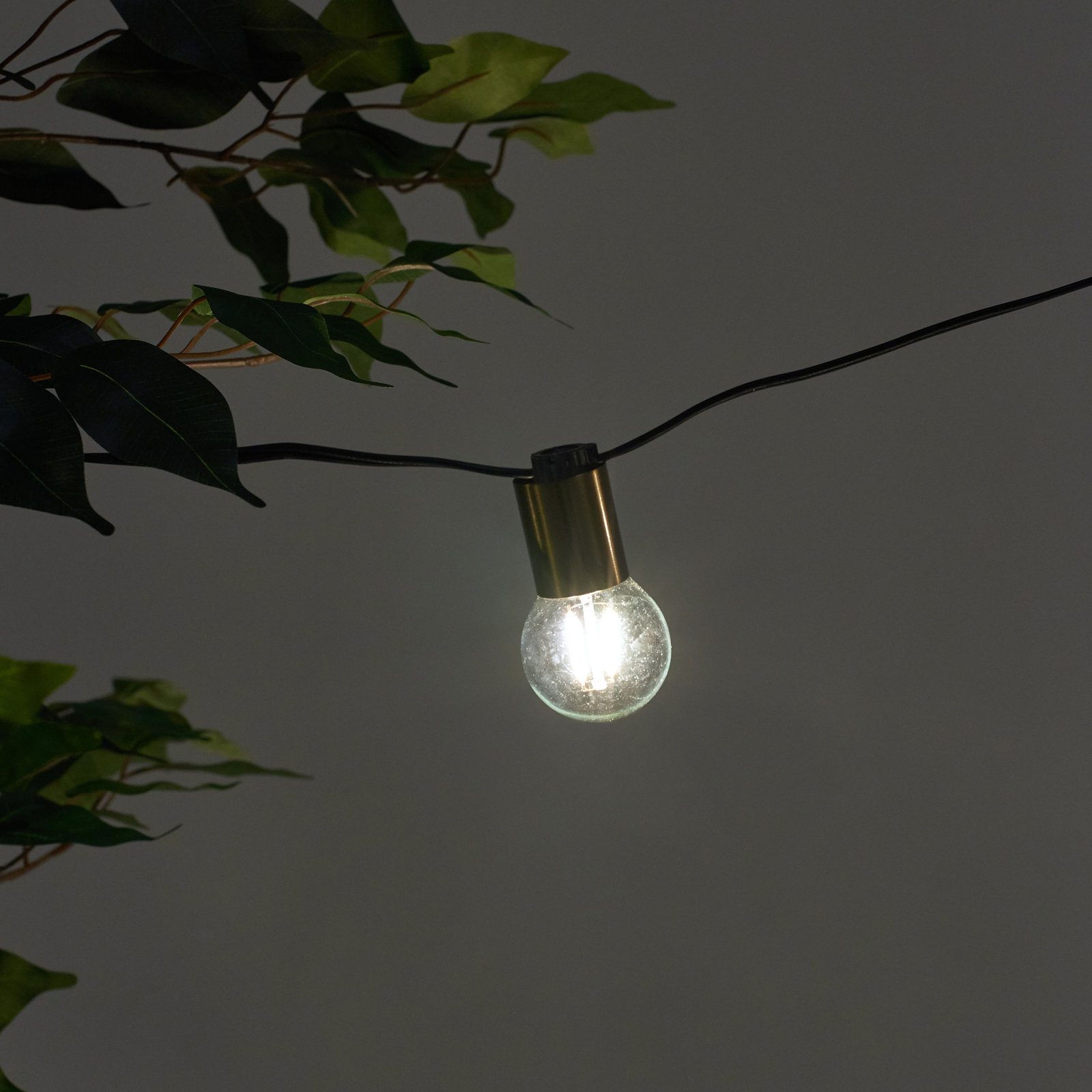 Glow Globe Edison LED Waterproof Outdoor 12 Bulb String Lights, 312"