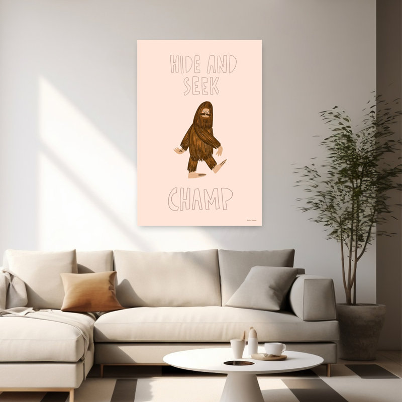 «Hide and Seek Champ Playful Whimsical Abstract», art mural, H 60 po x l 40 po